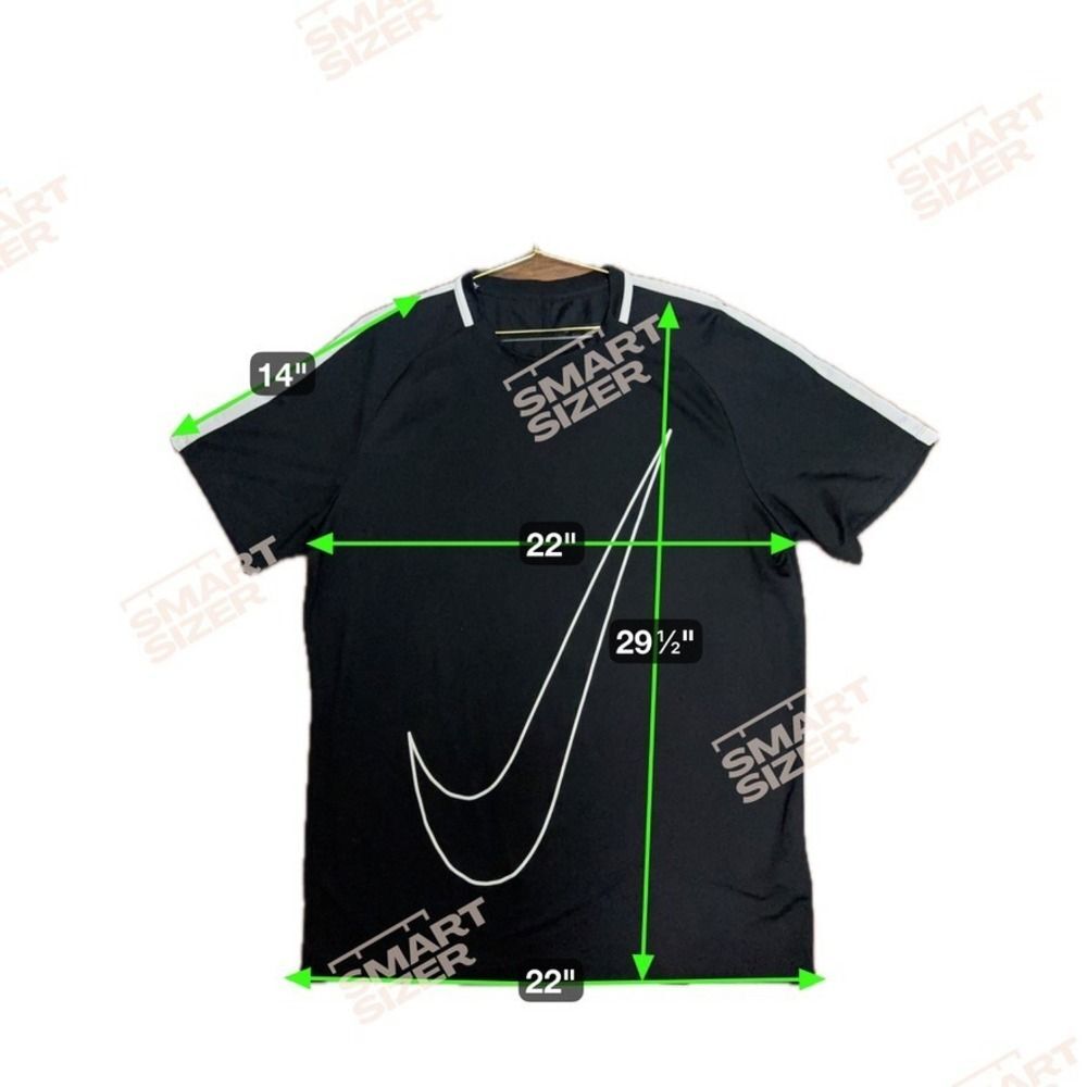 Nike Dri Fit Men Large Black Swoosh Athletic T Shirt Tee XL Athletic Gym - Picture 5 of 5